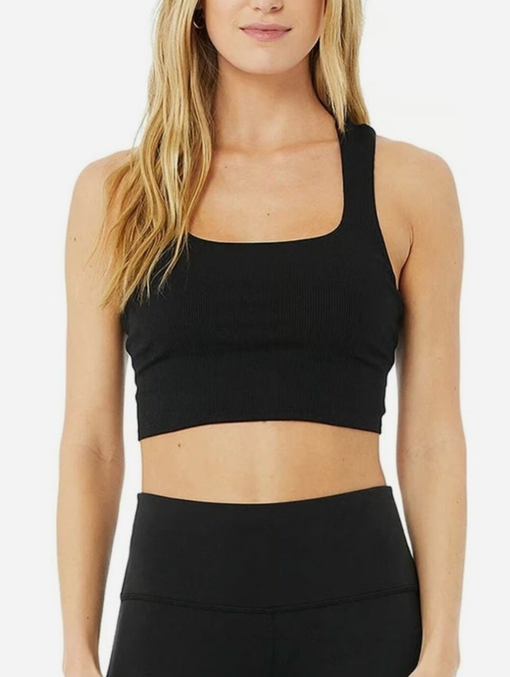 Alosoft Ribbed Chic Bra Tank - Women's XS